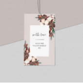 Winter Greenery Simple Holiday ギフトタグ
