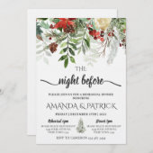 Winter Greenery The Night Before Rehearsal Dinner 招待状 (正面/裏面)