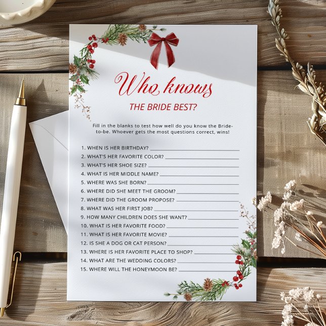 Winter Greenery Who knows the Bride best game (クリエイターアップロード済み)