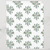 Winter Greens and Berries Scrapbook paper (正面/裏面)