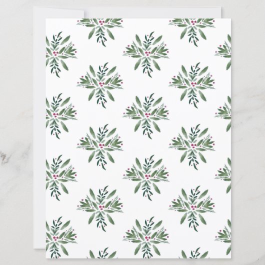 Winter Greens and Berries Scrapbook paper (裏面)