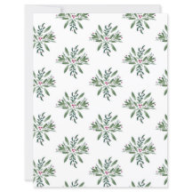 Winter Greens and Berries Scrapbook paper