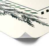 Winter Greens Garland Wedding Welcome Ivory ポスター (角)
