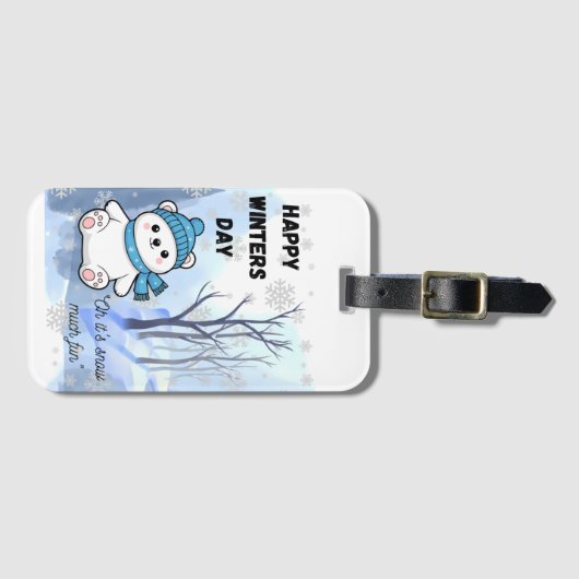 Winter Greeting Card ラゲッジタグ (正面横)