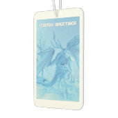 Winter Greetings. Ice dragon with antlers カーエアーフレッシュナー (左)