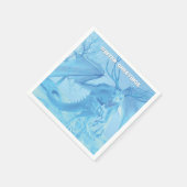 Winter Greetings. Ice dragon with antlers スタンダードカクテルナプキン (角)