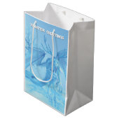 Winter Greetings. Ice dragon with antlers ミディアムペーパーバッグ (正面アングル)