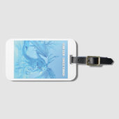 Winter Greetings. Ice dragon with antlers ラゲッジタグ (正面横)