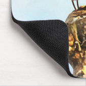 Winter Greetings. Robin singing  マウスパッド (コーナー)