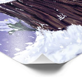 Winter Guardian :Whimsical Arctic Fox wildlife フォトプリント (角)