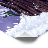 Winter Guardian :Whimsical Arctic Fox wildlife ポスター (コーナー)