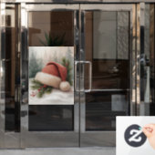 Winter Hat Window Cling ウィンドウサイン (オフィスドア)