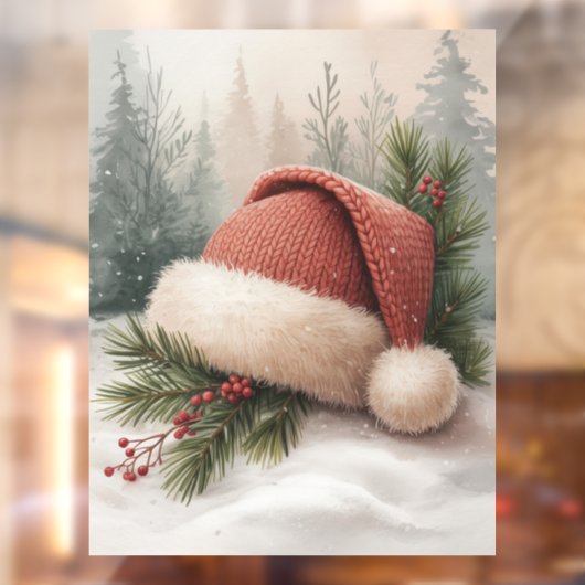 Winter Hat Window Cling ウィンドウサイン (シート2)