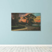 Winter Haven, Florida - Sunset View of Lake キャンバスプリント (インサイチュ (ウッドフロア))