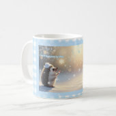 Winter Hedgehog Mug – Cute Snowflake  コーヒーマグカップ (正面左)
