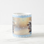 Winter Hedgehog Mug – Cute Snowflake  コーヒーマグカップ (中央)