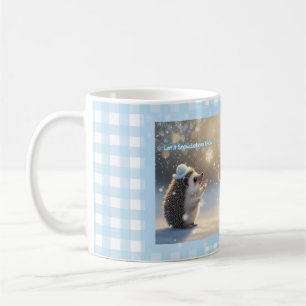 Winter Hedgehog Mug – Cute Snowflake コーヒーマグカップ
