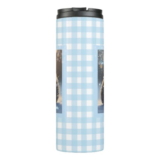 Winter Hedgehog Mug – Cute Snowflake  タンブラー (裏面)