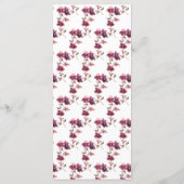 Winter Hellebore Floral Burgundy Wedding Menu メニュー (裏面)