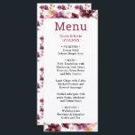 Winter Hellebore Floral Burgundy Wedding Menu メニュー<br><div class="desc">Set the tone for a romantic winter or early spring celebration with this elegant hellebore wedding menu. Featuring rich burgundy and blush watercolor hellebore florals accented with delicate gold botanical linework, this design is perfect for couples seeking a timeless yet modern aesthetic. The rounded arch frame and refined typography create...</div>