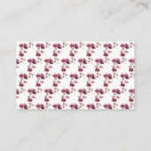 Winter Hellebore Floral Burgundy Wedding Registry エンクロージャーカード (裏面)