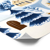 Winter Hillside Village with Cozy Cottages ポスター (角)