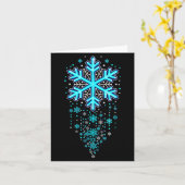 Winter Holiday Apparel - Blue Snowflake Cascade, I カード (黄色い花)