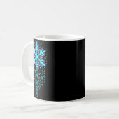 Winter Holiday Apparel - Blue Snowflake Cascade, I コーヒーマグカップ (正面左)
