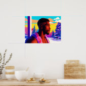 Winter Holiday Beefcake Hunk 2501 ポスター (キッチン)