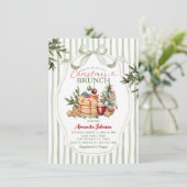 Winter Holiday Brunch Watercolor Pancakes  招待状 (スタンド正面)