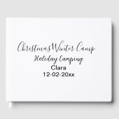 Winter holiday camping custom add name date ゲストブック (正面)