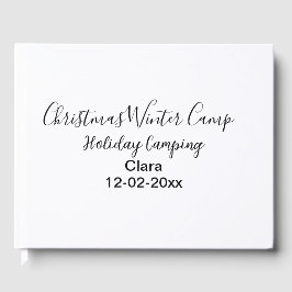 Winter holiday camping custom add name date ゲストブック