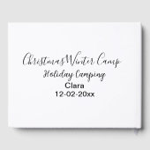 Winter holiday camping custom add name date ゲストブック (裏面)