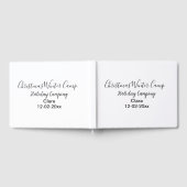 Winter holiday camping custom add name date ゲストブック (全面)