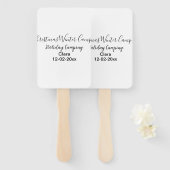 Winter holiday camping custom add name date ハンドファン (正面&裏面)