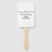 Winter holiday camping custom add name date ハンドファン (裏面)