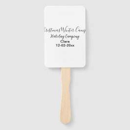 Winter holiday camping custom add name date ハンドファン