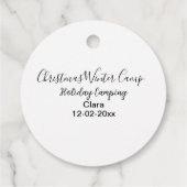 Winter holiday camping custom add name date フェイバータグ (裏面)