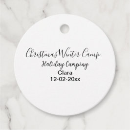 Winter holiday camping custom add name date フェイバータグ