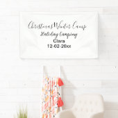 Winter holiday camping custom add name date 横断幕 (インサイチュ)