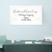 Winter holiday camping custom add name date 横断幕 (トレードショー)