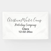 Winter holiday camping custom add name date 横断幕 (横)
