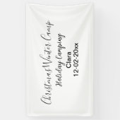 Winter holiday camping custom add name date 横断幕 (縦)