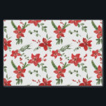 Winter Holiday Christmas Red Floral Pattern   薄葉紙<br><div class="desc">Winter Holiday Christmas Red Floral Pattern</div>