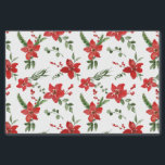 Winter Holiday Christmas Red Floral Pattern   薄葉紙<br><div class="desc">Winter Holiday Christmas Red Floral Pattern</div>