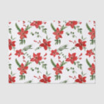 Winter Holiday Christmas Red Floral Pattern   薄葉紙<br><div class="desc">Winter Holiday Christmas Red Floral Pattern</div>