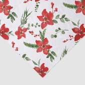 Winter Holiday Christmas Red Floral Pattern   薄葉紙 (詳細)