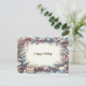 Winter Holiday Frame Postcard ポストカード (スタンド正面)
