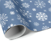 Winter Holiday Gift Wrap with Classic Snow Pattern ラッピングペーパー (ロールコーナー)