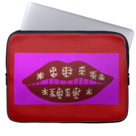 Winter Holiday Smile Laptop Sleeve ラップトップスリーブ